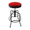 Holland Bar Stool Co Adjustable Stool, Black Wrinkle, Canter Red Seat 910BW011 - alternate 1